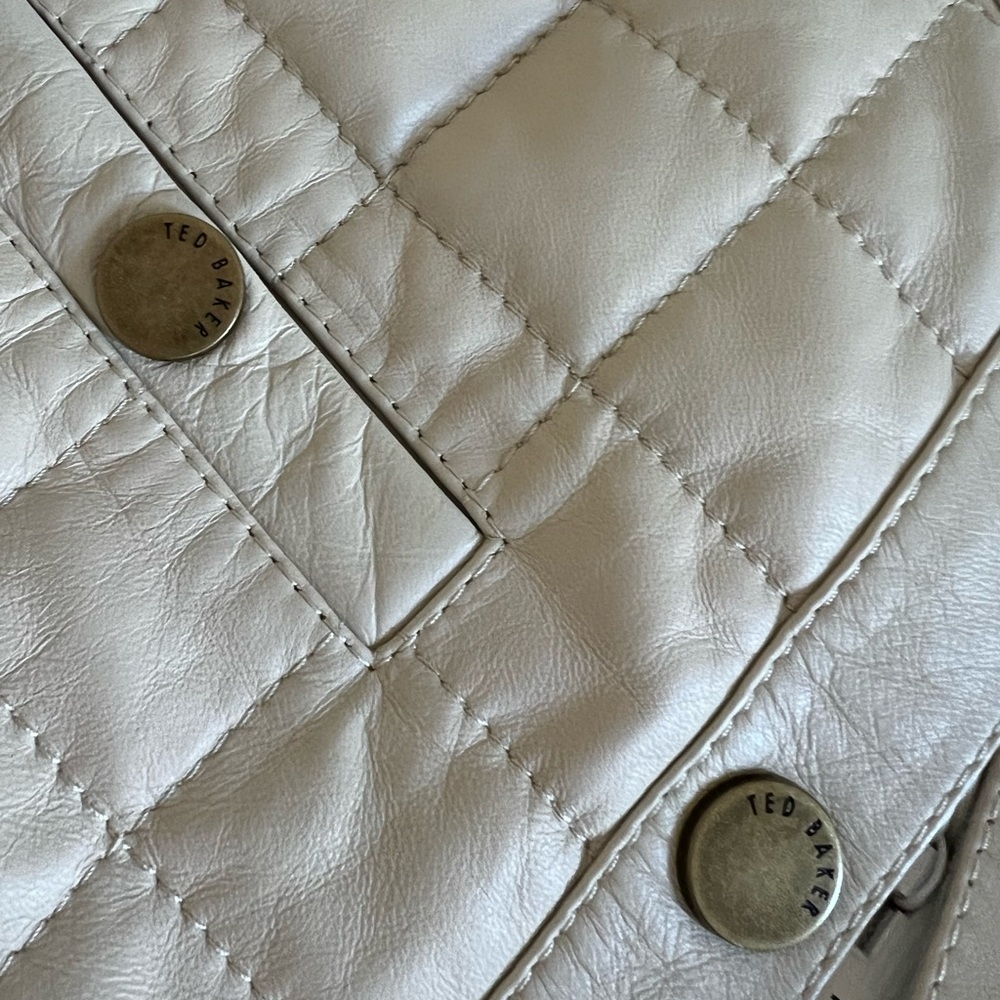 Ted Baker cream/nude color leather jacket - Picture 7 of 10